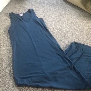 Long sleeveless maxi solid LuLaRoe dress